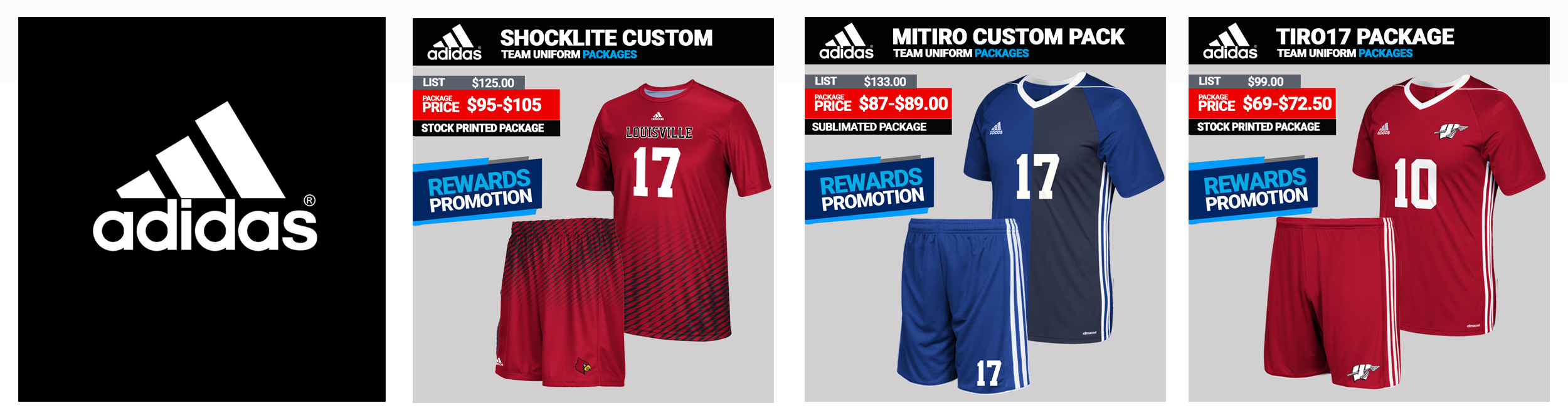 Adidas Team Soccer Uniform Packages